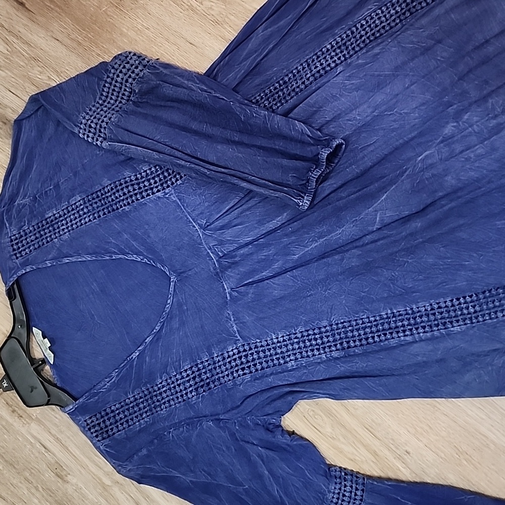 ANANDAS Collection Blue Tunic Dress  Size Large